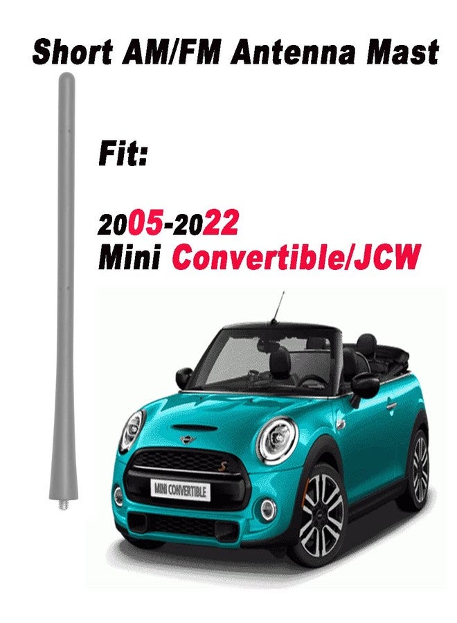 AMFRNE 7 inch Antenna Mast Compatible with BMW Mini Cooper Select Models, Direct Replacement, Short Roof/Rear Antenna, Black Flexible Rubber - Image 3